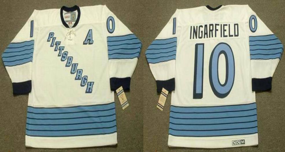 2019 Men Pittsburgh Penguins 10 Ingarfield White CCM NHL jerseys